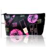 Buy cheap Custom Satin Zipper Makeup Bags , Black Cosmetic And Toiletry Bags from wholesalers