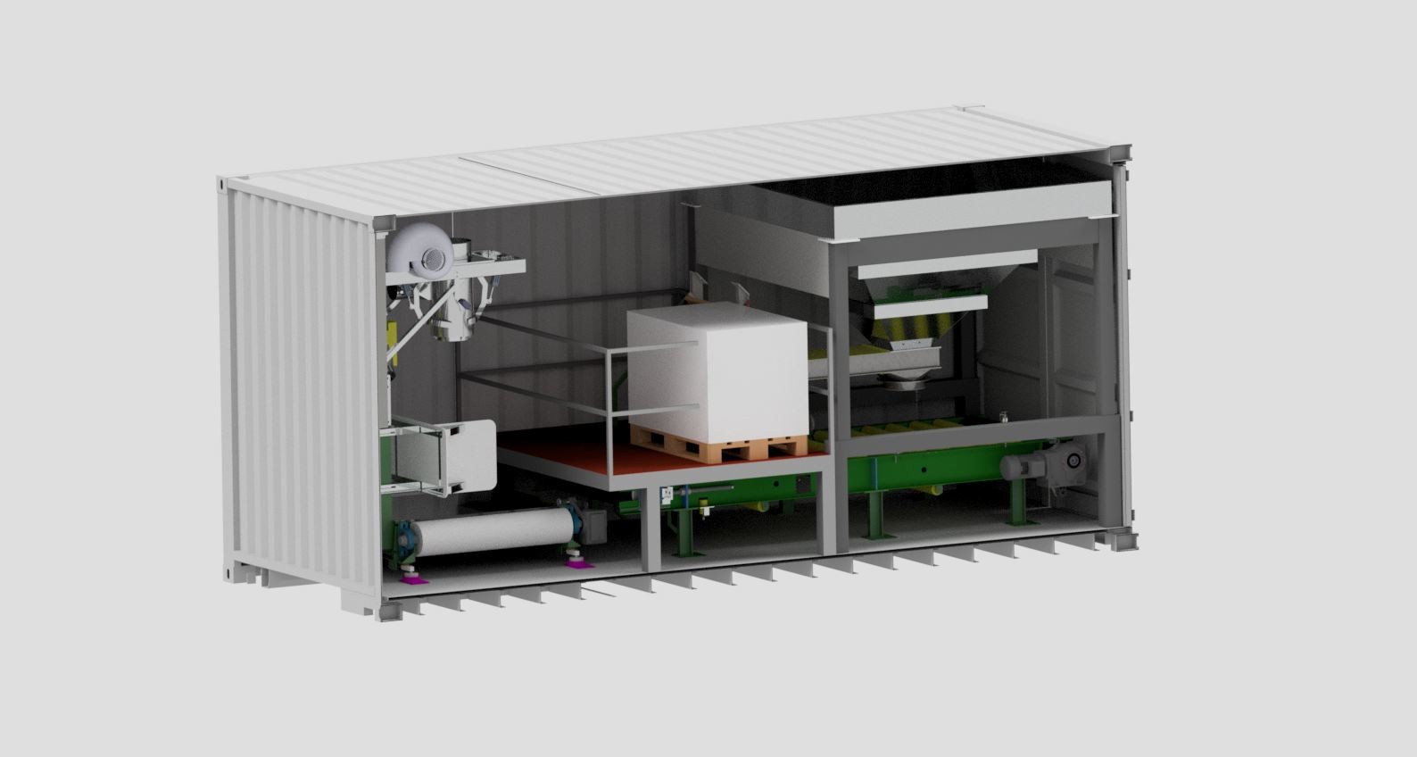 Palletising Wood Pellet Bagging Machine Scale Container Packing System