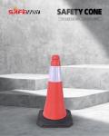 70cm Warning Directional Cone For Traffic Safety With Yes/No Base EVA/PVC/EPDM