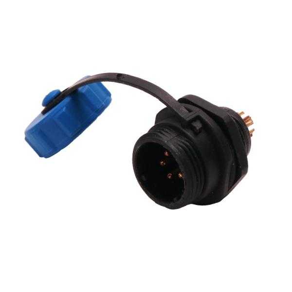 Buy cheap 6pins 7pins 9pins 5 Pin Panel Mount Connector Plastic With Cap from wholesalers