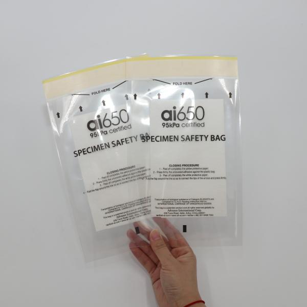 Buy cheap Waterproof Medical Specimen Biohazard Bags With Back Pouch from wholesalers