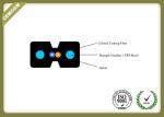 Indoor 2 Core FTTH Fiber Optic Drop Cable Single Mode With Messenger Steel Wire