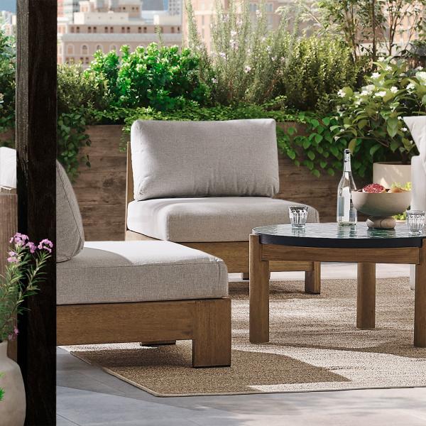 Buy cheap Waterproof Contemporary Patio Furniture of Aluminum Wood and Glass from wholesalers