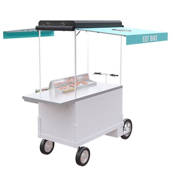 Customized Scooter Trailer Food Cart , Bicycle Food Cart Aluminium Alloy Scooter