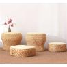 Buy cheap Natural Straw Household Storage Stool Grass Woven Ottoman Box Eco-Friendly Hand-Woven Grass Rattan Stools from wholesalers