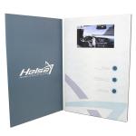 Folded Paper LCD Brochure Card 1200g Hard Cover Music HD Screen For Advertisemen