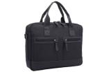 Nylon Black Shoulder Mens Leather Laptop Bag 15.6 Inch
