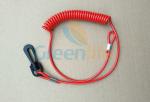 Solid Blue/Red Plastic Spiral&1.5mm Cotton Core Jet-ski Stop Switch Safety