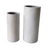 Buy cheap Size 1 30*30*60cm Marble Grey Cylinder-shaped Fiber Stone Flower Pot for Garden Decor from wholesalers