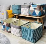 Clothing box canvas cotton linen folding Oxford cloth storage toy storage