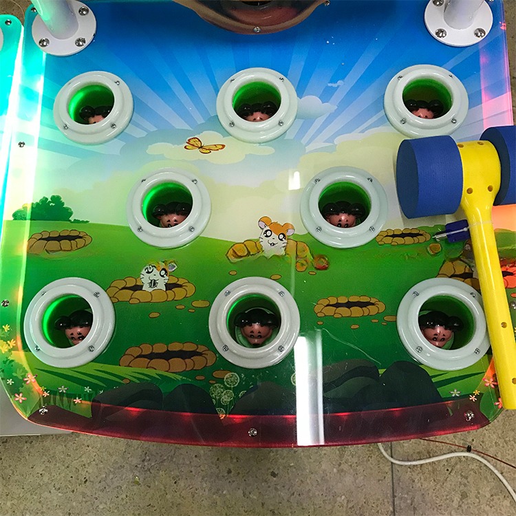 Indoor Amusement Equipment Hammer Beat Hit cute Mouse Rats Game Machines Whack the Mole Lottery Machine