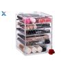 Buy cheap 6 Tier Acrylic Cosmetic Makeup Organizer , Clear Cube Makeup Organizer With 5 Drawers from wholesalers