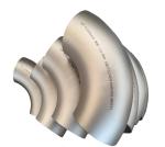 Seamless Stainless Steel Pipe Fittings ASME A234 WPB 6 Inch 90 Degree Long