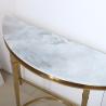 Buy cheap Contemporary Gold Stainless Steel Frame Marble Top Demilune Console table Hallway table from wholesalers