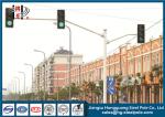 Powder Coated Traffic Light Pole For Commercial Areas With Double Arms