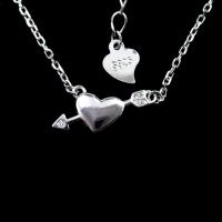 Buy cheap Cupid's Arrow Silver Cubic Zirconia Necklace For Anniversary , Engagement product