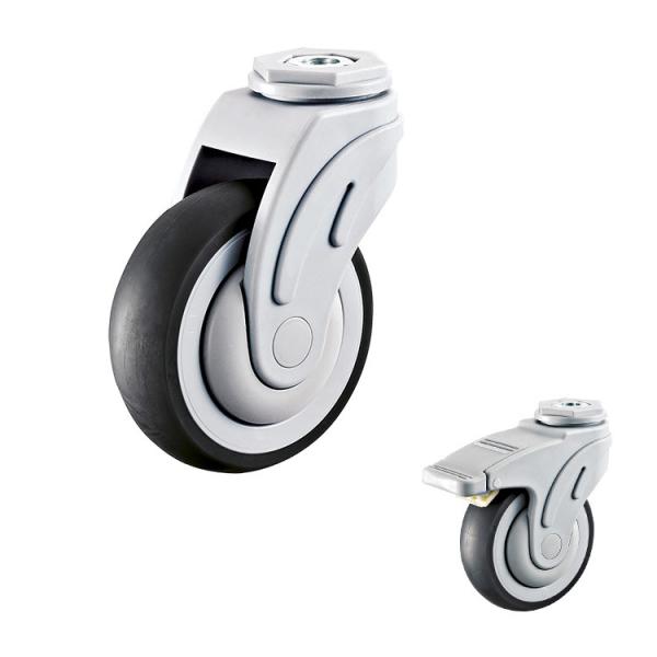 Buy cheap 126x32mm Arc Wheel Silent Bolt Hole Casters 5 Inch Swivel Hospital Caster Wheels Supplys from wholesalers