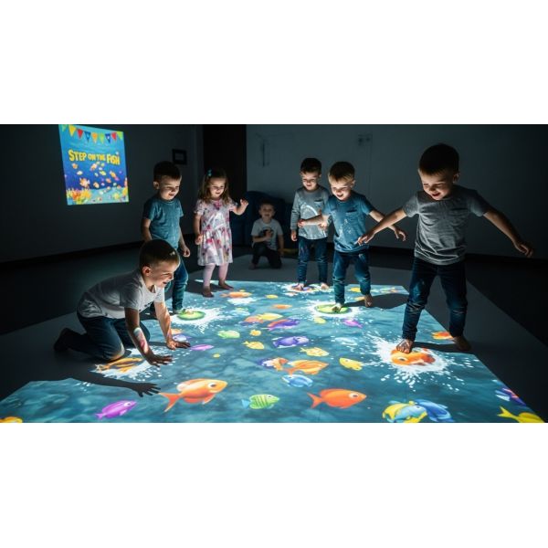 Interactive Floor Projection - Stepping on Fish