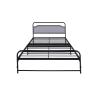 Buy cheap Bedroom Villa Industrial Iron Bed Frame Odm In Black Color from wholesalers