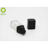 Buy cheap Flat Square Empty Clear Glass Foundation Bottle With Black Square Pump from wholesalers