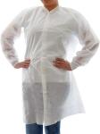 White Durable Disposable Lab Coats for Women and Men Accessories Label Small-4XL