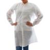 Buy cheap Collar Single Collar or Double Collar Disposable Lab Coat White No Pockets from wholesalers