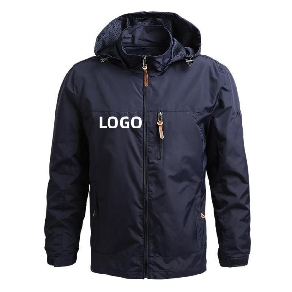 Buy cheap Windproof Outer Wear Apparel Lightweight Polyester Zipper Men Jacket With Hood from wholesalers