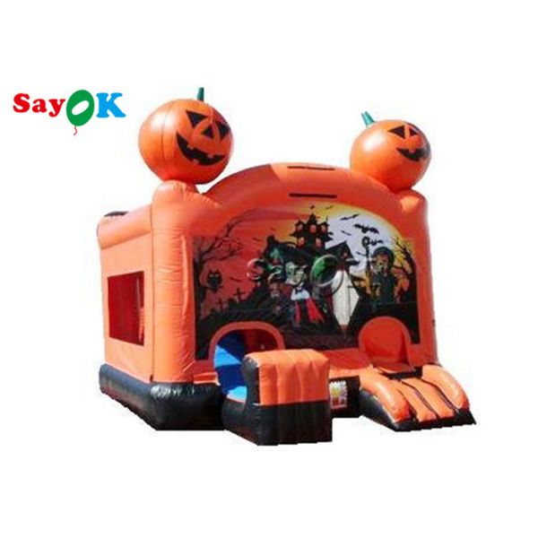 Buy cheap Halloween Pumpkin Inflatable Bounce House Silk Printing from wholesalers
