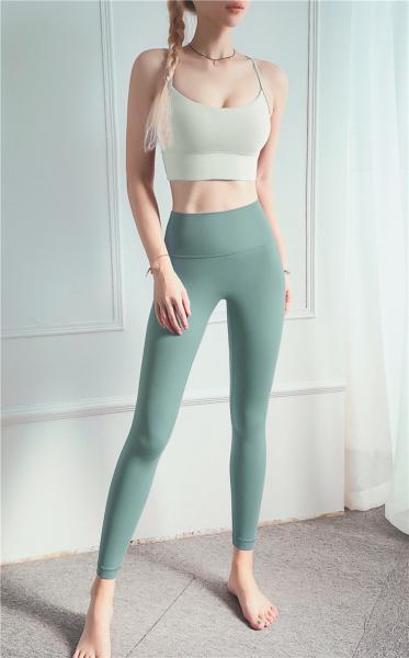 Buy cheap Breathable Activewear High Waist Hidden Pocket Four-Way Stretch Athletic Leggings Yoga Pants Workout Tights from wholesalers