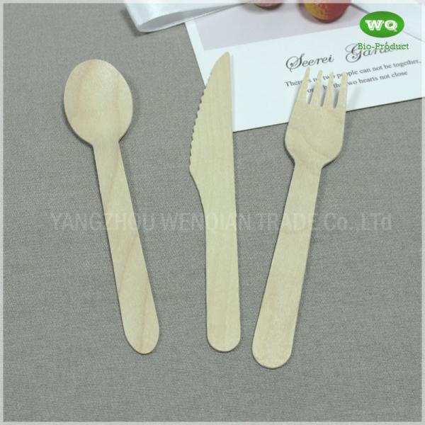 Buy cheap Nature Color 6 Inch Brich Wood Knife Spoon Sets-Eco Friendly Disposable Wooden Cutlery,Biodegradable Cutlery Supplier from wholesalers