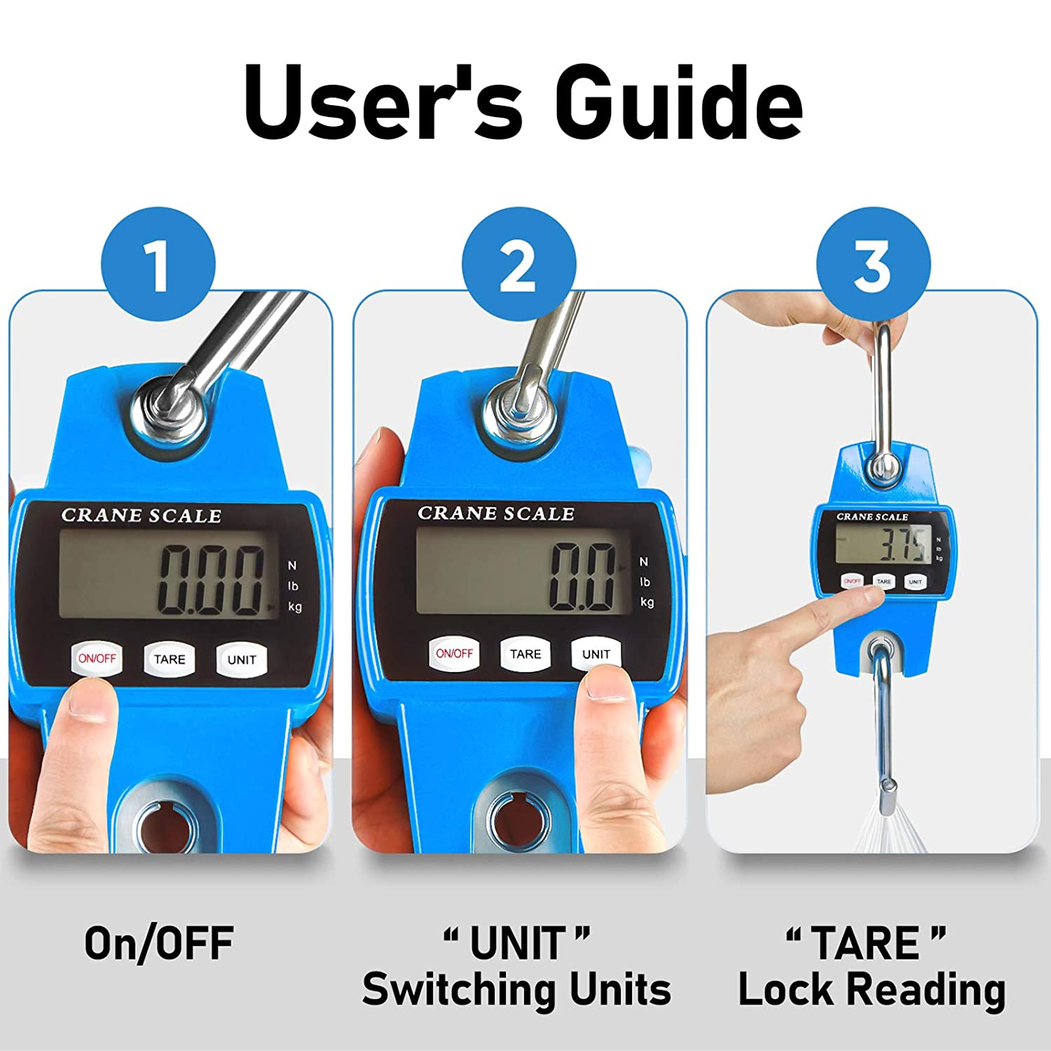 ODM Supported Electronic Crane Scale with 300kg Capacity and LCD Display for Heavy-Duty Weighing in Industrial Environments