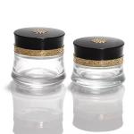 Cosmetics Face Cream Glass Jar 50ml And Glass Packaging Round Frosted Glass