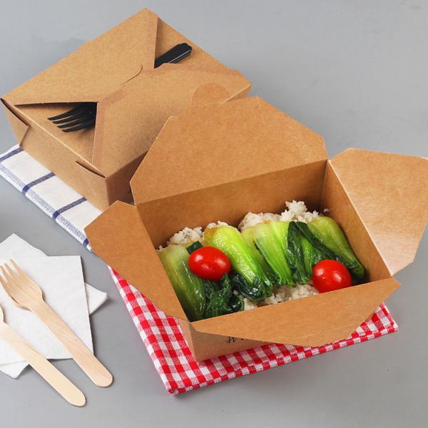 Buy cheap Disposable Takeaway Craft Paper Lunch Food Box Paper Meal Box Standard from wholesalers