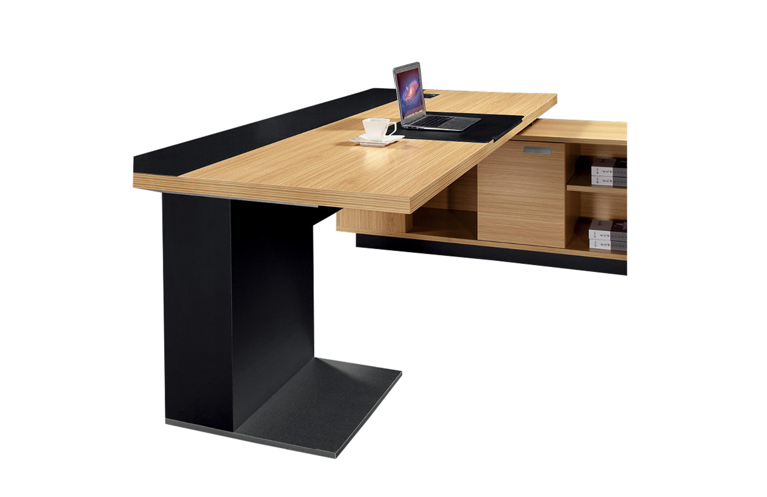 Fine Workmanship Office Manager Desk With Mobile Cabinet For Executive Desk