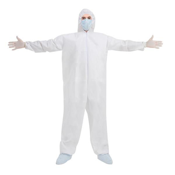 Buy cheap EN1186 FDA Non Woven Disposable Coverall Hooded Coverall Suit Moisture Permeable from wholesalers