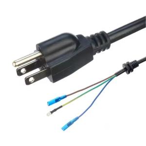 Wholesale ETL Certified 3-Copper Core SJTW 10/12/14 Awg 3 Prong PVC Insulated Wire Nema 5-15p To Bare End AC Power Cords from china suppliers