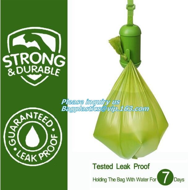 disposable Compostable dog poop bag for Pet Cleaning, Earth-Friendly Leak-Proof Dog Poop Waste Bags with Easy-tie Handle