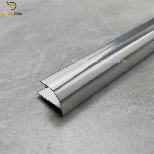 Quality Round External Corner Metal Edge Trim Aluminum Tile Transition Strip for sale