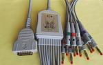 GE 15 Pin ECG / EKG Cable 10 Leads MAC 1200 MAC 500 Banana 4.0 IEC