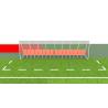 Buy cheap 12 Seats Outdoor Stadium Seating , Soccer Shelter Bench For School Stadium from wholesalers