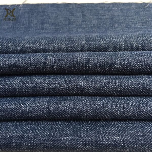 250D Polyester Herringbone Fishbone Pattern Tweed Melange Cloth Fabric