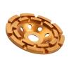 Buy cheap 4.5 Inch Double Row Diamond Cup Grinding Wheel Gold for Angle Grinder Polishing and Cleaning Stone/Cement/Marble/Rock from wholesalers