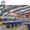 Buy cheap 45ft 3 Axles Shipping Container Flat Bed Semi Trailer for Dual Container Transport from wholesalers