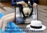 PVC, Nylon, slider closure Stadium Bag, Clear tote Bag, Beach Bag Handbag,