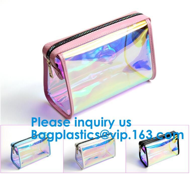 Women PVC Clear Backpack Laser Hologram Shoulder Bags Hologram Zip Lock Bag Pvc Bag Printed Pattern k Bags Hot Sal