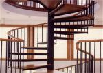 Space Saving Black Custom Spiral Staircase Uninterrupted View For Public Project