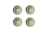 Gold Round Shape Parts Of A Coffin , Funeral Decoration Casket Accessories