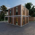 20ft/40ft Easy Move Prefabricated Flat Pack Container Wall 50/75/100mm Wave