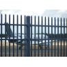 Buy cheap ISO9001 Steel Tubular Fencing , 2.1x2.4m 3 Rail Steel Fence from wholesalers