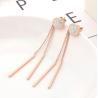 Buy cheap Round full diamond stud Tassel pendant rose gold earrings Stainless steel fashion earrings wholesale from wholesalers